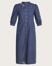 Diya Upcycled Denim Dress, Blue (DENIM BLUE), large