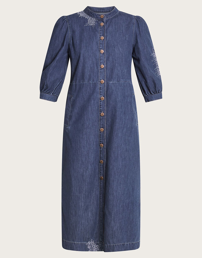 Diya Upcycled Denim Dress, Blue (DENIM BLUE), large