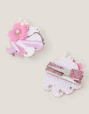2-Pack Unicorn Hair Clips, , large