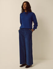 Lucy Corduroy Wide Leg Trousers, Blue (COBALT), large