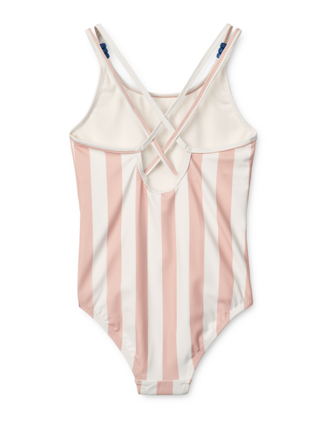 Liewood Suna Stripe Swimsuit, Pink (ROSE), large