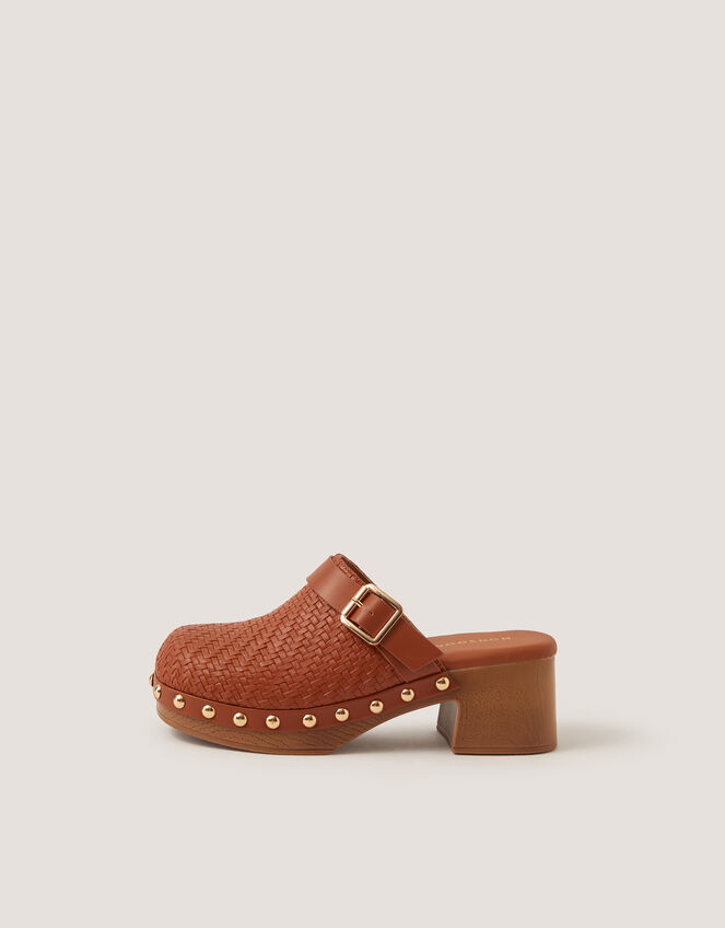 Celia Clog Sandals, Tan (TAN), large