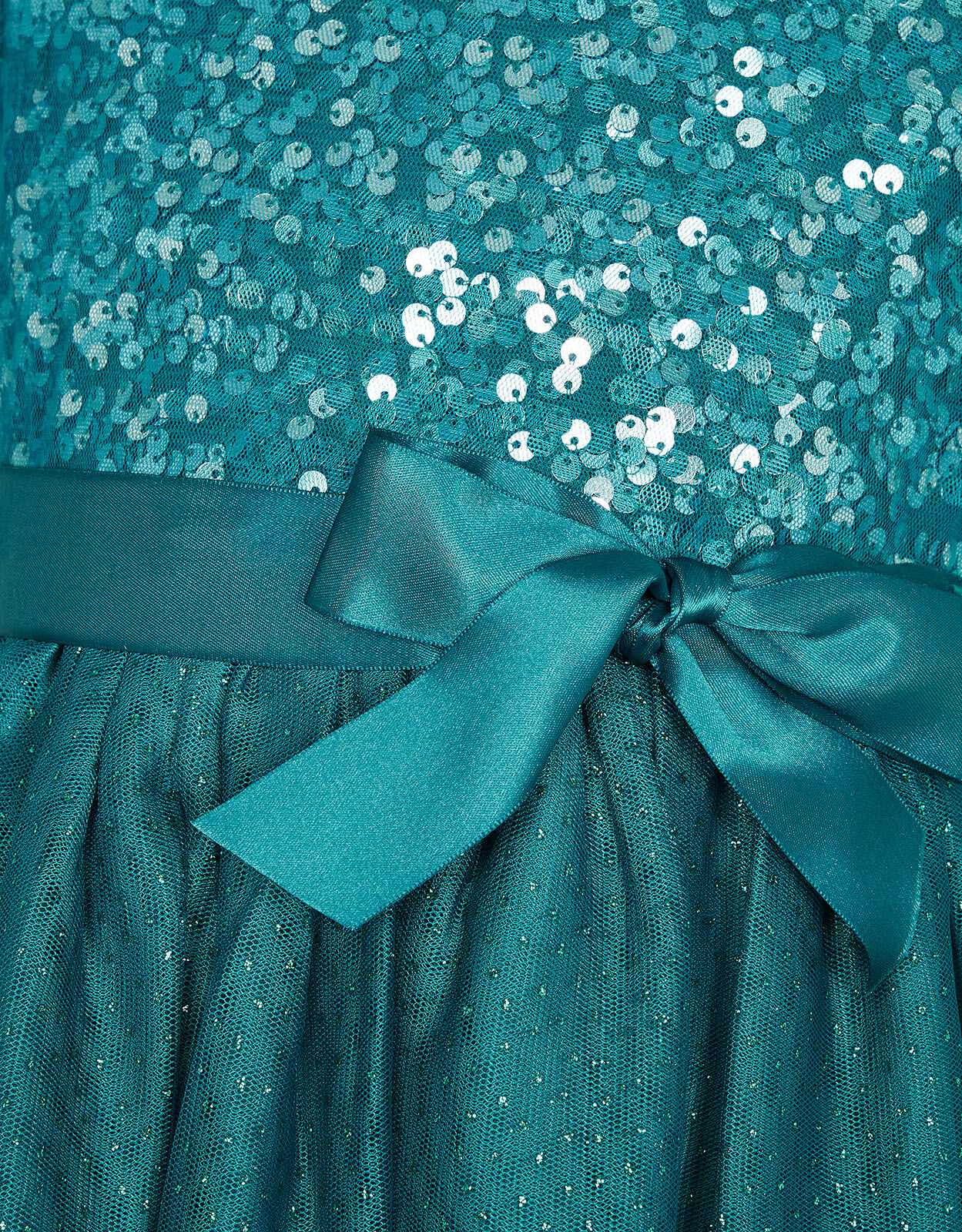 Baby Paige Sequin Dress Teal Baby Girl Dresses Monsoon UK