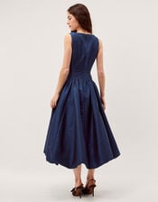 Mila Fit and Flare Midi Dress, Blue (NAVY), large