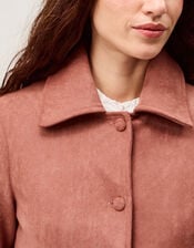 Sierra Scallop Suedette Jacket, Pink (ROSE), large