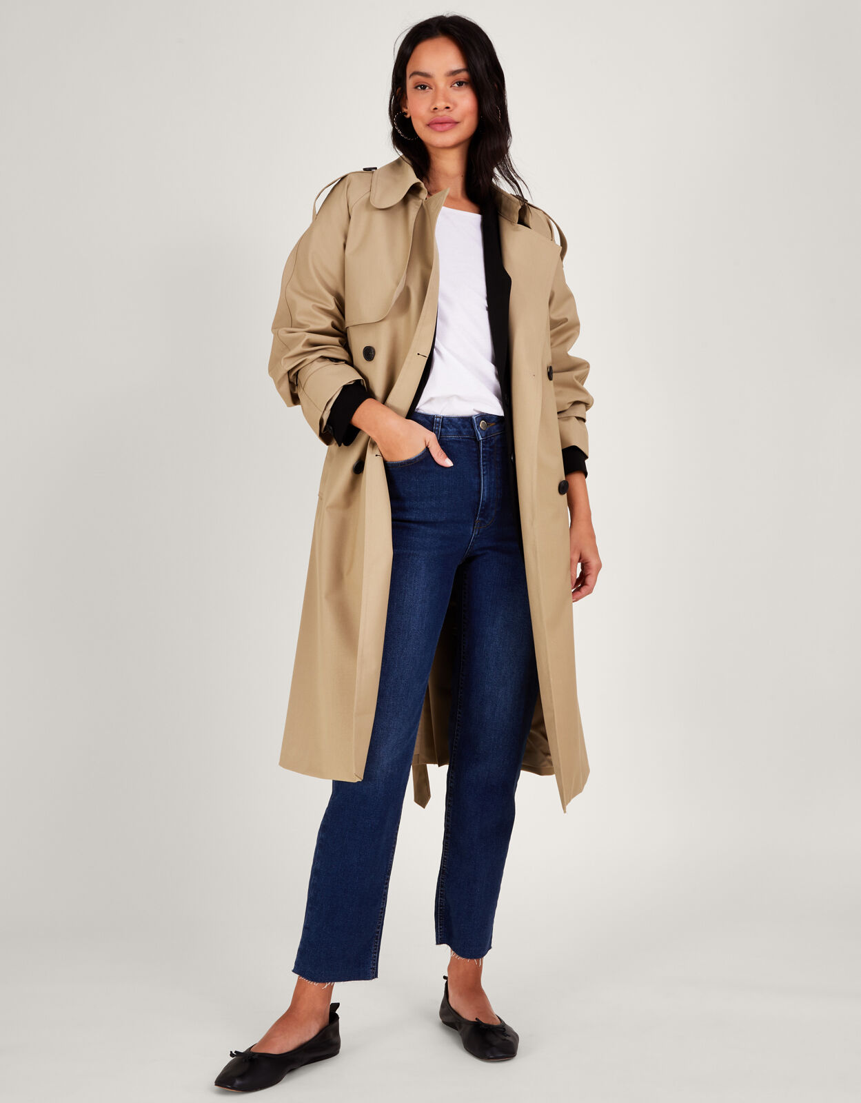 Midi Trench Coat Camel