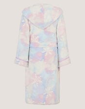 Glow In The Dark Snowflake Dressing Gown, Pink (PINK), large