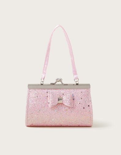 Glitter Bow Mini Frame Bag, , large