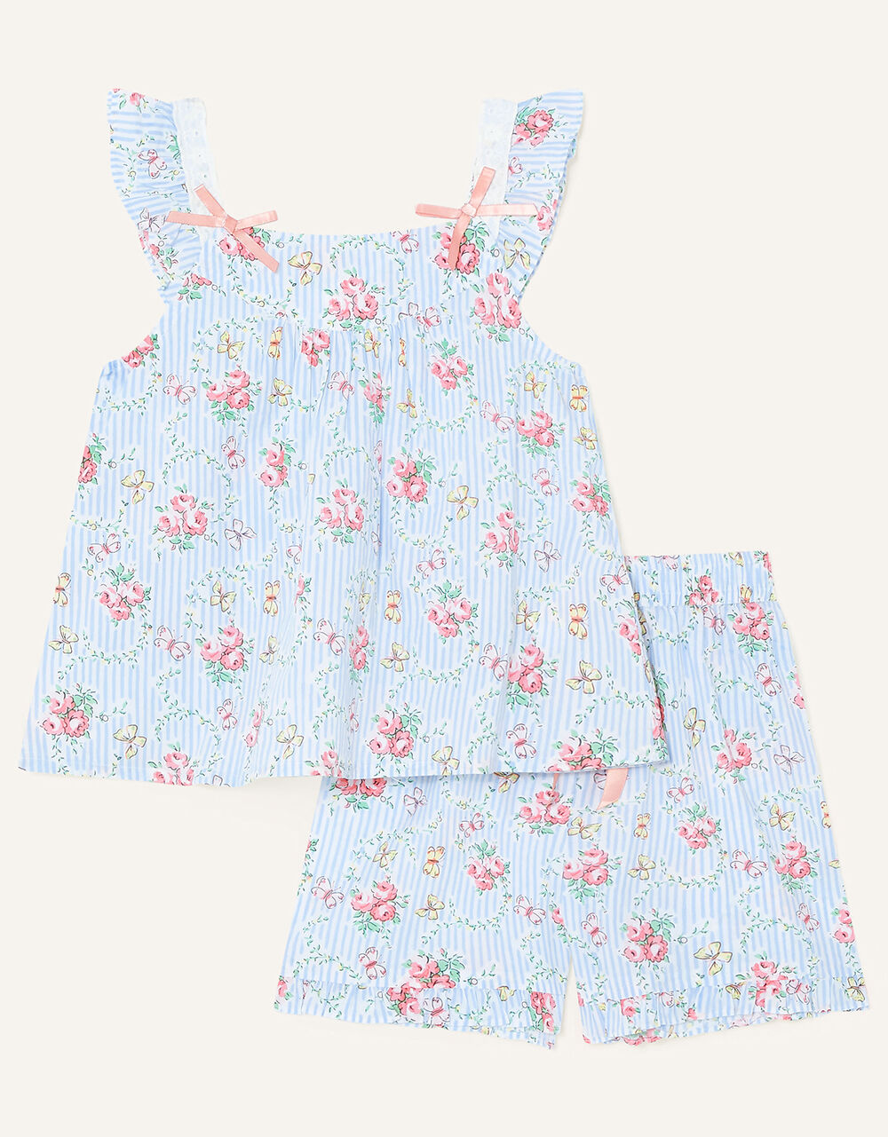 Children Girls 3-12yrs | Darcy Floral Woven Top and Shorts Set Blue - MB72972