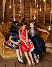 Magical Rose Top and Skirt Set, Blue (NAVY), large