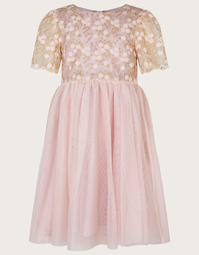 Orianna Lace Tulle Dress, Pink (PINK), large