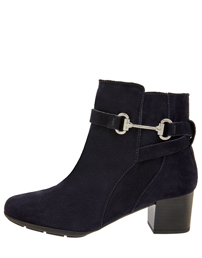 Callie Suede Comfort Ankle Boots, Blue (NAVY), large
