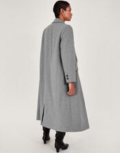 Fay Double Breasted Coat, Grey (GREY), large