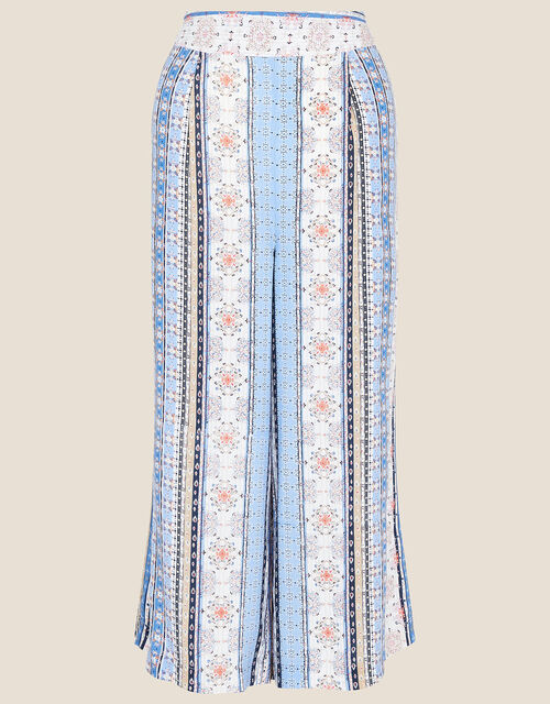 Patch Print Stripe Culottes, Blue (BLUE), large