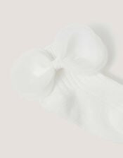 Baby Organza Bow Socks, White (WHITE), large