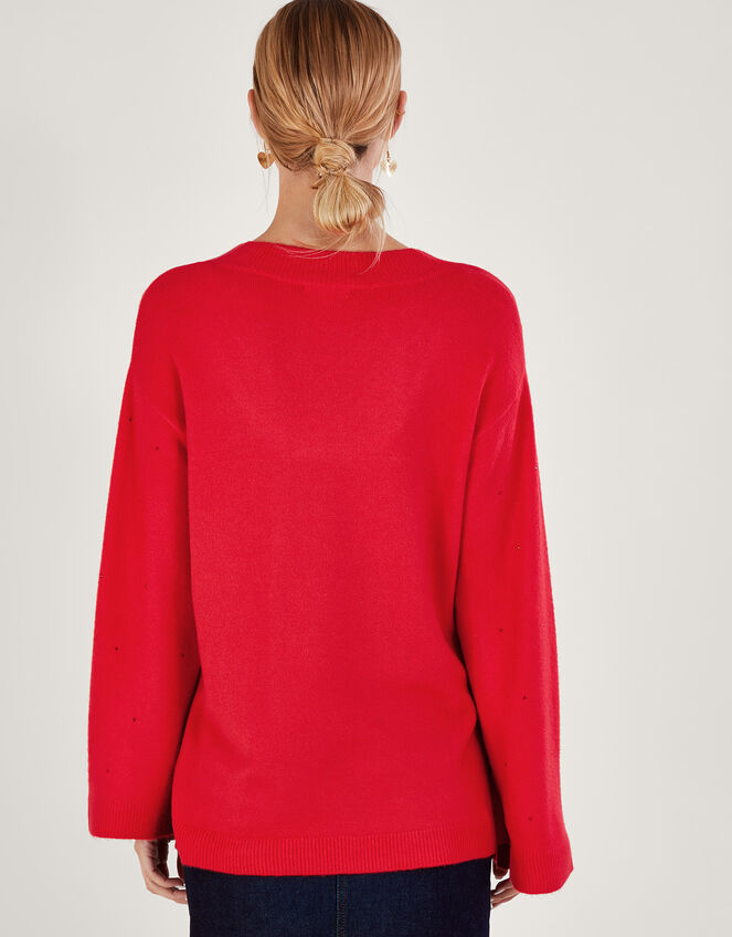 Han Heatseal Embellished Jumper , Red (RED), large