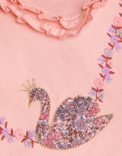 Baby Embroidered Swan 2-in-1 Dress, Pink (PINK), large