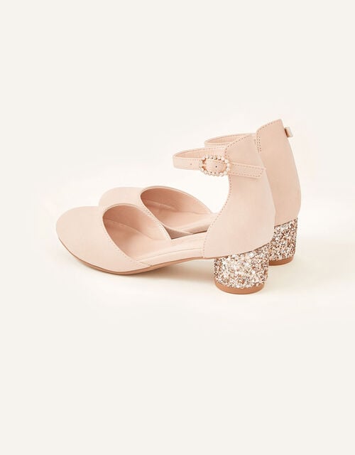 Glitter Heel Shoes, Pink (PALE PINK), large