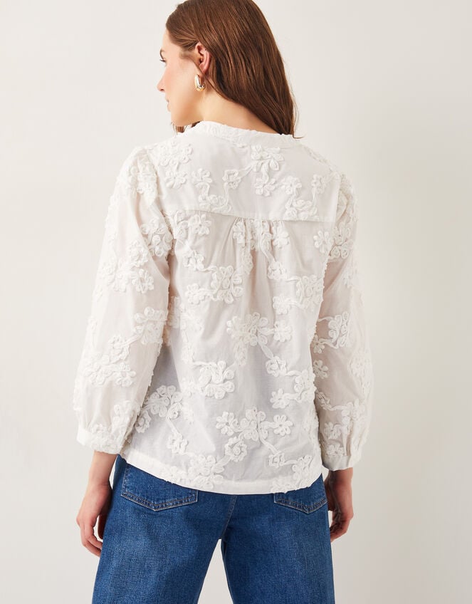 Blair Floral Cornelli Cotton Blouse Ivory Tops & Tshirts Monsoon UK.