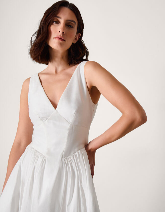 Colette Midi Wedding Dress, Ivory (IVORY), large