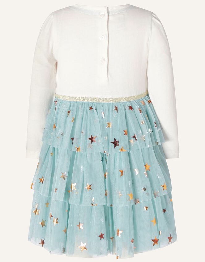 Baby Disco Deer Dress , Blue (AQUA), large