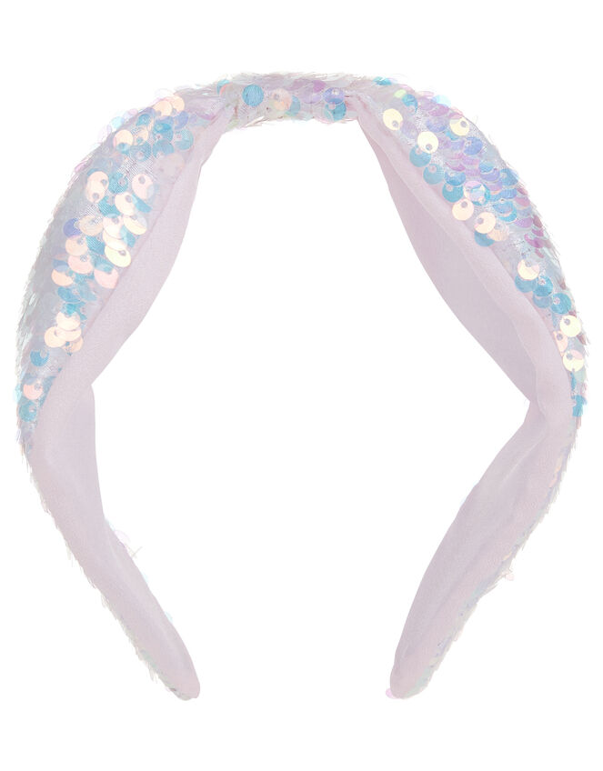Mermaid Sequin Knot Headband, , large