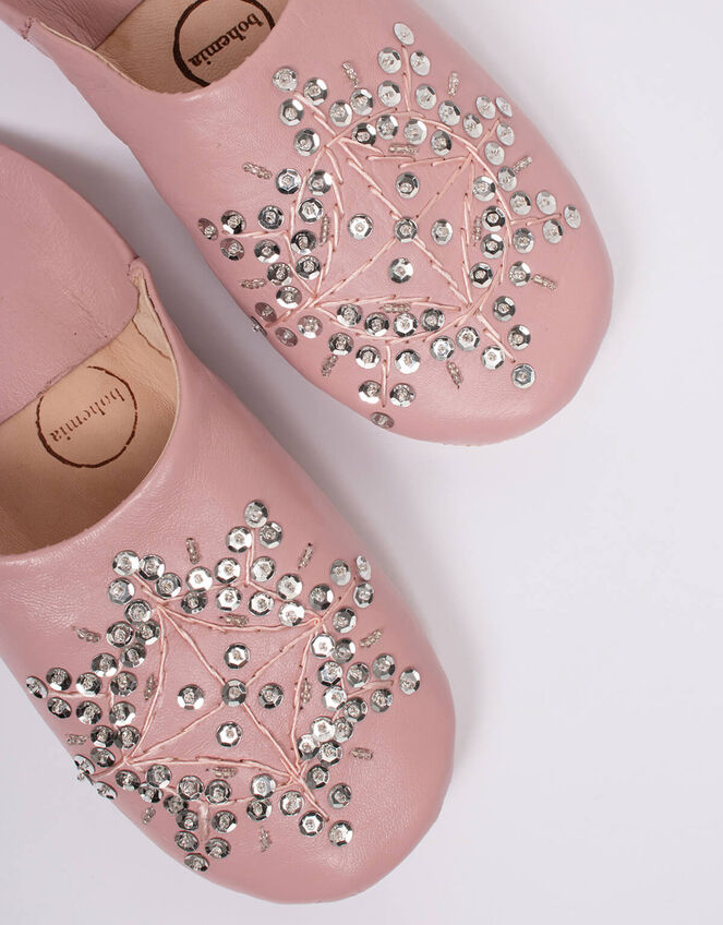 Bohemia Design Moroccan Babouche Sequin Slippers, Pink (PINK), large