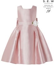 Pearl Duchess Occasion Dress in Recycled Polyester, Pink (DUSKY PINK), large
