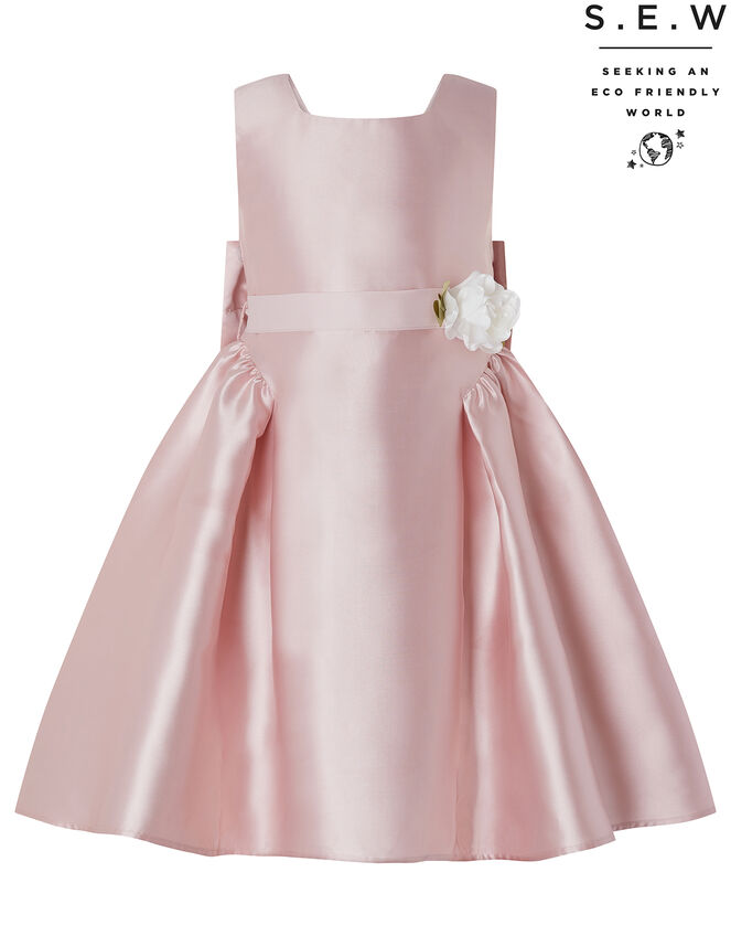 Pearl Duchess Occasion Dress in Recycled Polyester, Pink (DUSKY PINK), large