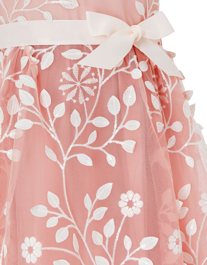 Sylvia Floral Embroidered Dress, Pink (PINK), large