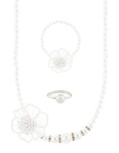Frosted Rose Pearl Jewellery Set, , large