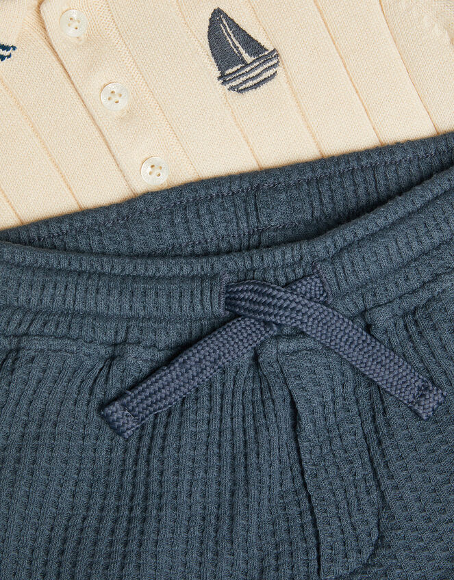 Newborn Knit T-Shirt and Shorts Set, Cream (CREAM), large