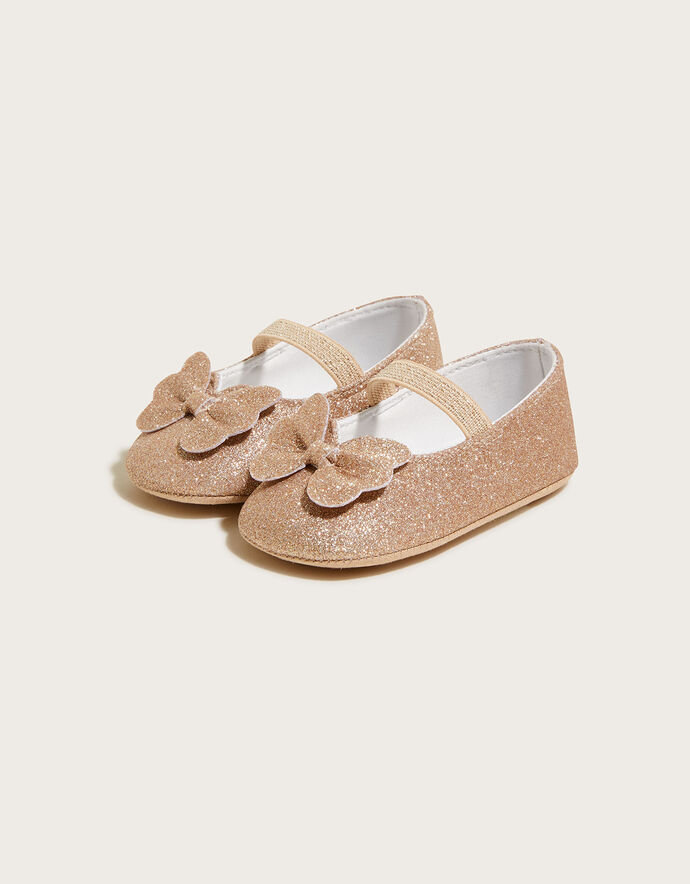 Butterfly Booties Gold Baby Booties Monsoon UK.