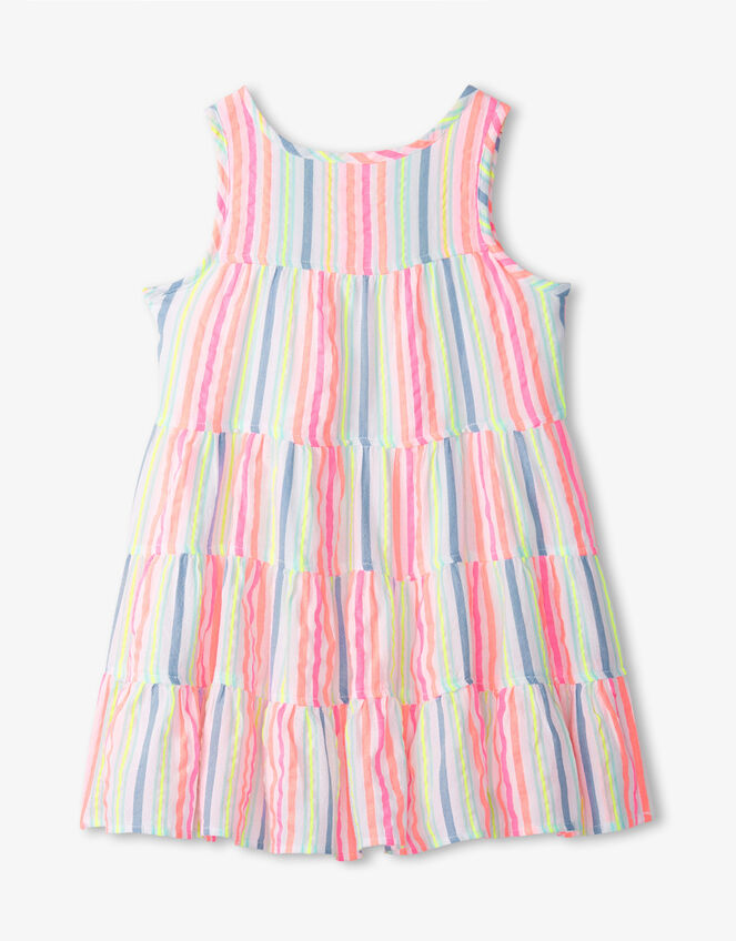 Hatley Stripe Tiered Dress, White (WHITE), large