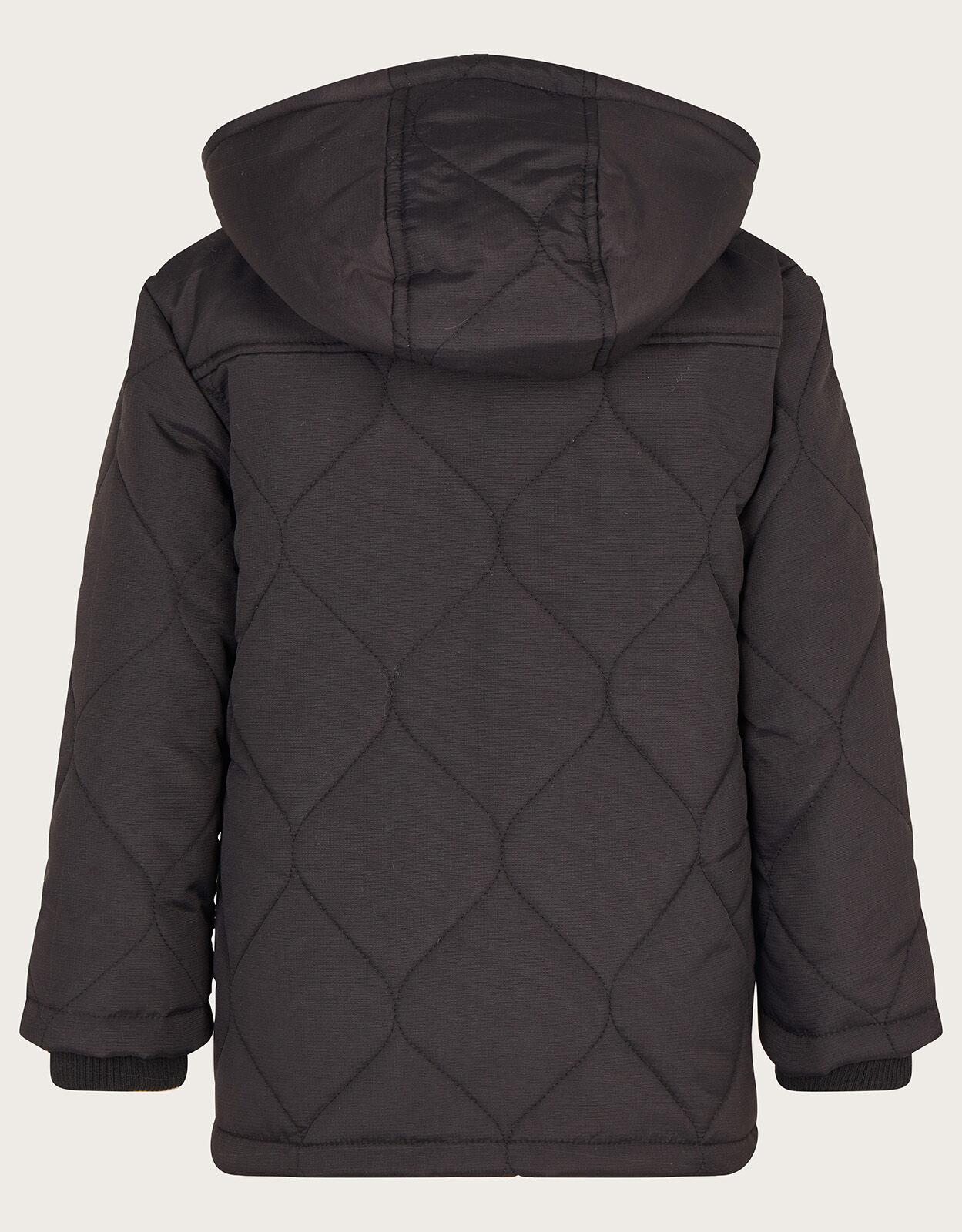 Quilted Borg Coat Black Boys Coats Jackets Monsoon UK