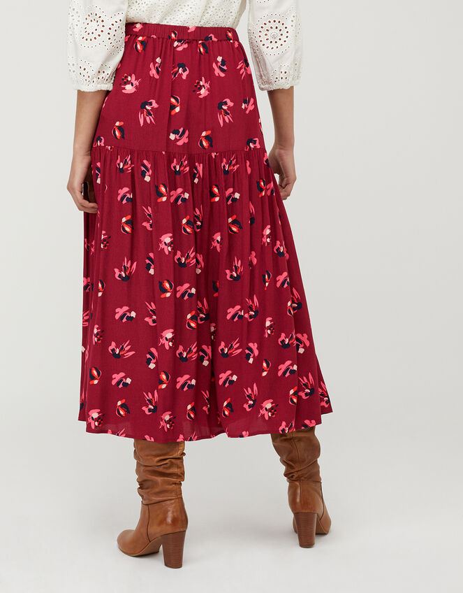 Betty Tiered Skirt with LENZING™ ECOVERO™ , Red (RED), large