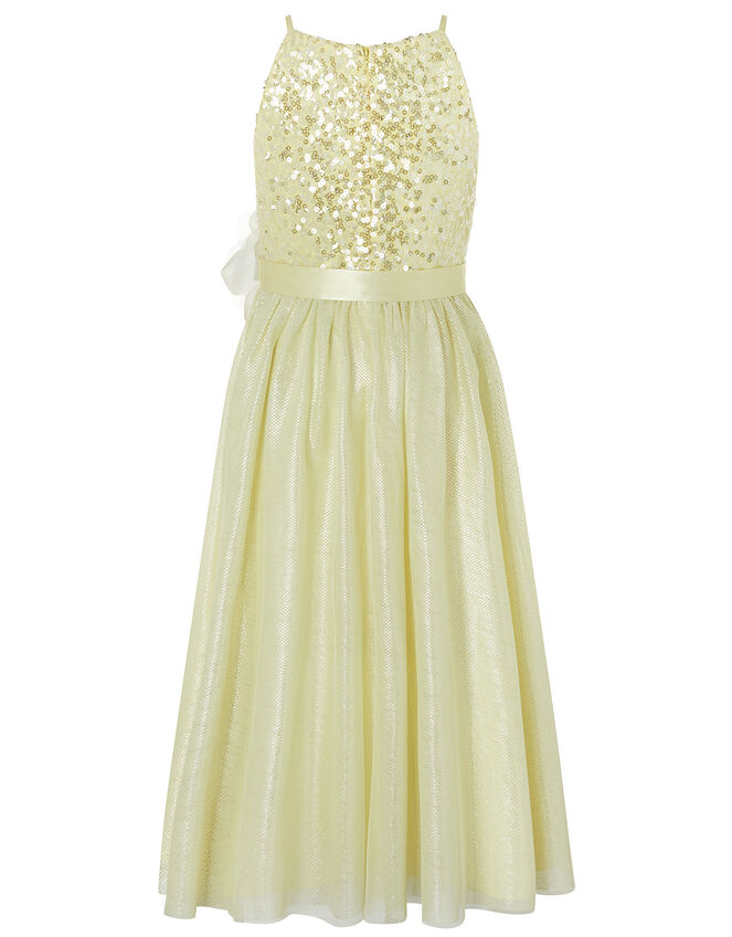 Truth Sequin Sparkle Maxi Dress, Yellow (LEMON), large