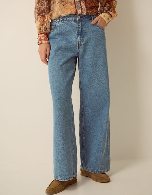 Lillian Wide Leg Jeans, Blue (LIGHT AUTHENTIC), large