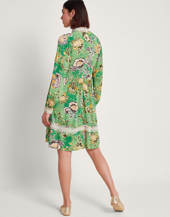 Juliet Floral Dress, Green (GREEN), large