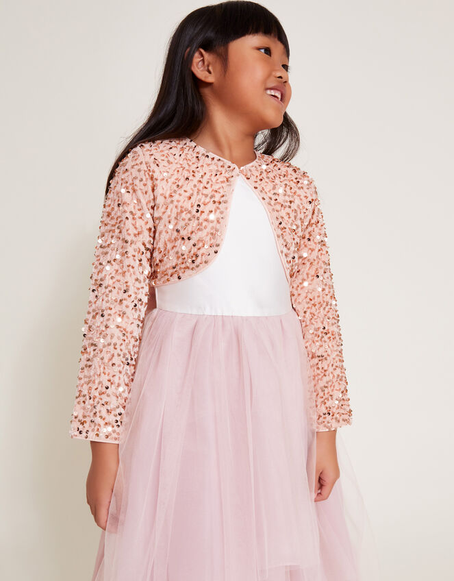 Aura Velvet Sequin Cardigan, Pink (PINK), large
