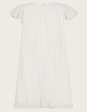 Nellie Pleated Bridesmaid Dress, Ivory (IVORY), large