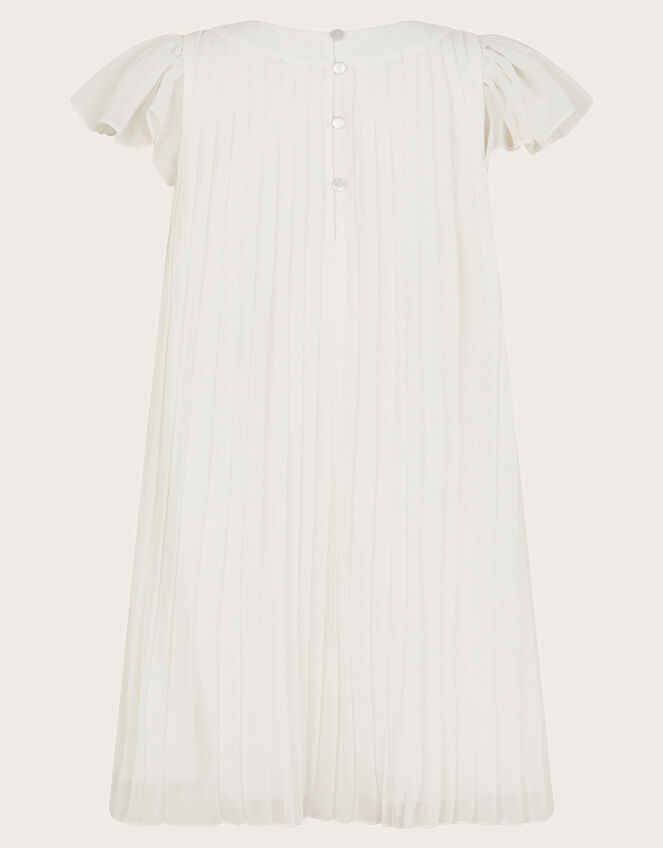 Nellie Pleated Bridesmaid Dress, Ivory (IVORY), large