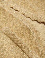 Maeve Sparkle Scallop Cardigan, Gold (GOLD), large