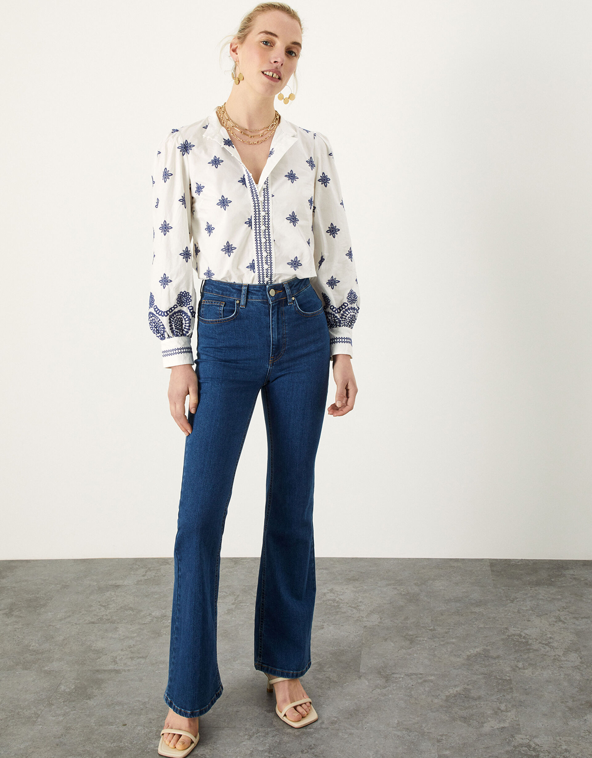 Women’s Embroidered Cotton Breathable Blouse