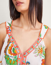 Embroidered Print Cami , Ivory (IVORY), large