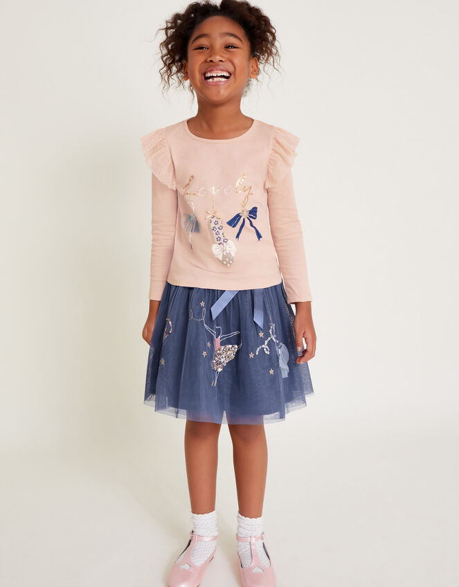 Long Sleeve Lovely Sequin Top, Pink (PINK), large