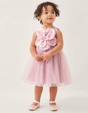 Baby Annabelle Flower Bodice Tulle Dress, Pink (PINK), large