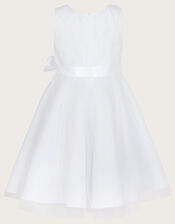 Freya Scuba Lace Communion Dress, White (WHITE), large