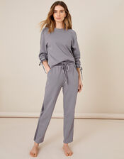 LOUNGE Laurie Velour Trim Joggers, Grey (GREY), large