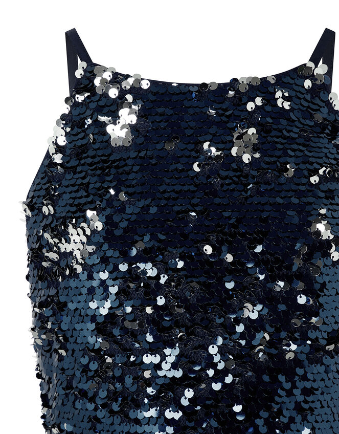 Saskia Reversible Sequin Prom Dress Blue | Girls' Dresses | Monsoon UK.